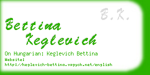 bettina keglevich business card